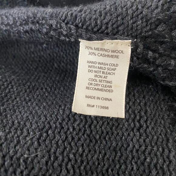 Margaret O’Leary Black Oversized Wool & Cashmere Button-Up Cardigan Sweater - S - Picture 14 of 14